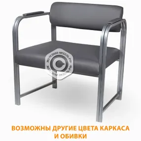 диван-кресло до-5/1 (кожзам эконом серый, каркас серый)