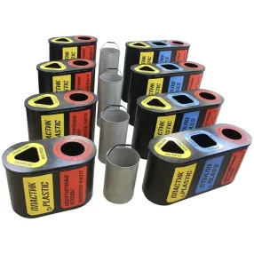 урна для раздельного сбора мусора город 4 секции (4х32л)