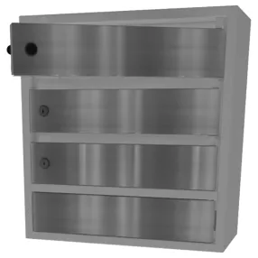 почтовый ящик «орион м» с дверцами из нержавеющей стали 3 секции
