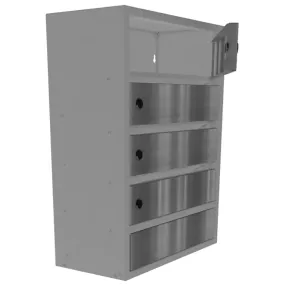 почтовый ящик «орион м» с дверцами из нержавеющей стали 4 секции