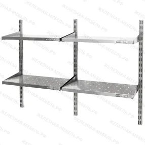 система с переменной высотой спвн 400х600х300 «norma inox» (3 направляющие, 4 перф. полки)