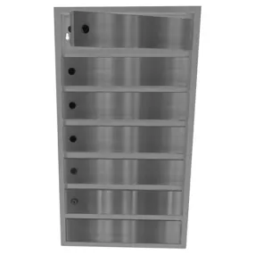 почтовый ящик «орион м» с дверцами из нержавеющей стали 6 секций