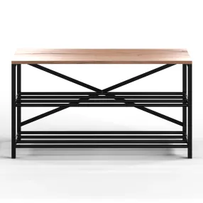 обувница gutta 500х920х290 (3 полки) каркас чёрный, настил эвок