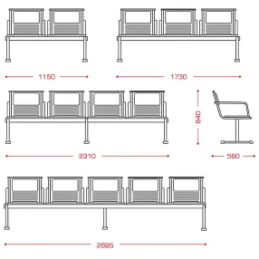 многоместная секция форум + (модель см 88/5)