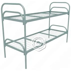 кровать металлическая двухъярусная «стандарт + 2» (800х1900, сетка 100х50, 2 перемычки)