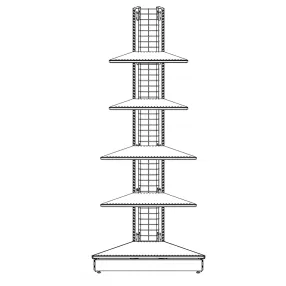 стеллаж-стойка торговый сетчатый угла внешнего