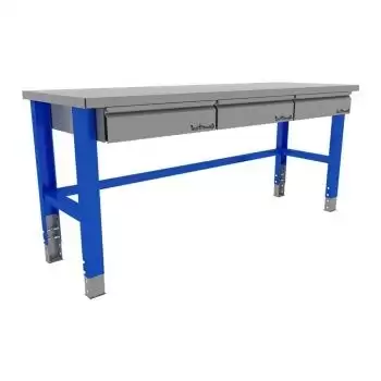 стол металлический промышленный 2000 мм proffi-cmp 3 выдвижных ящика